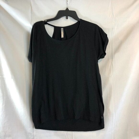 Fabletics Women's Blk Short Sleeve Cut Out Top. SB - Picture 1 of 5